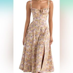 Bustier Corset Style Dress L/XL Pink and Purple Floral pattern